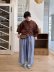 画像14: Khadi Silk Polka dots Print Tuck Pants (DBL) (14)