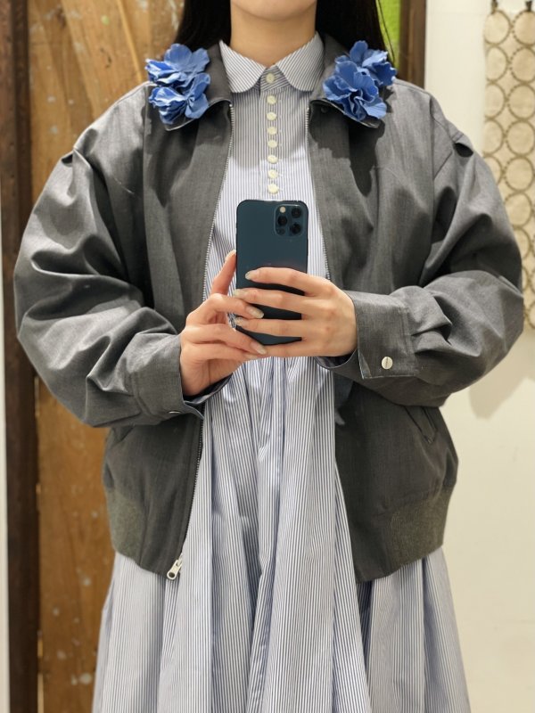 画像16: リバーシブルウィングトップウールブルゾン (GY)