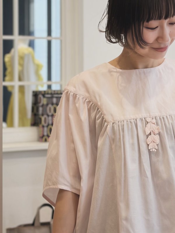 画像11: light wind ヨークギャザーブラウス (AES1428:BK)