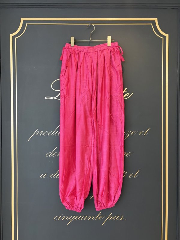 画像1: [30]  Khadi Silk Tuck Gather Balloon Pants (RV)