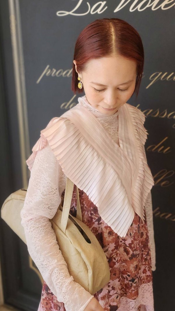 画像18: Khadi Silk Tuck Ruffle Collar (RW)