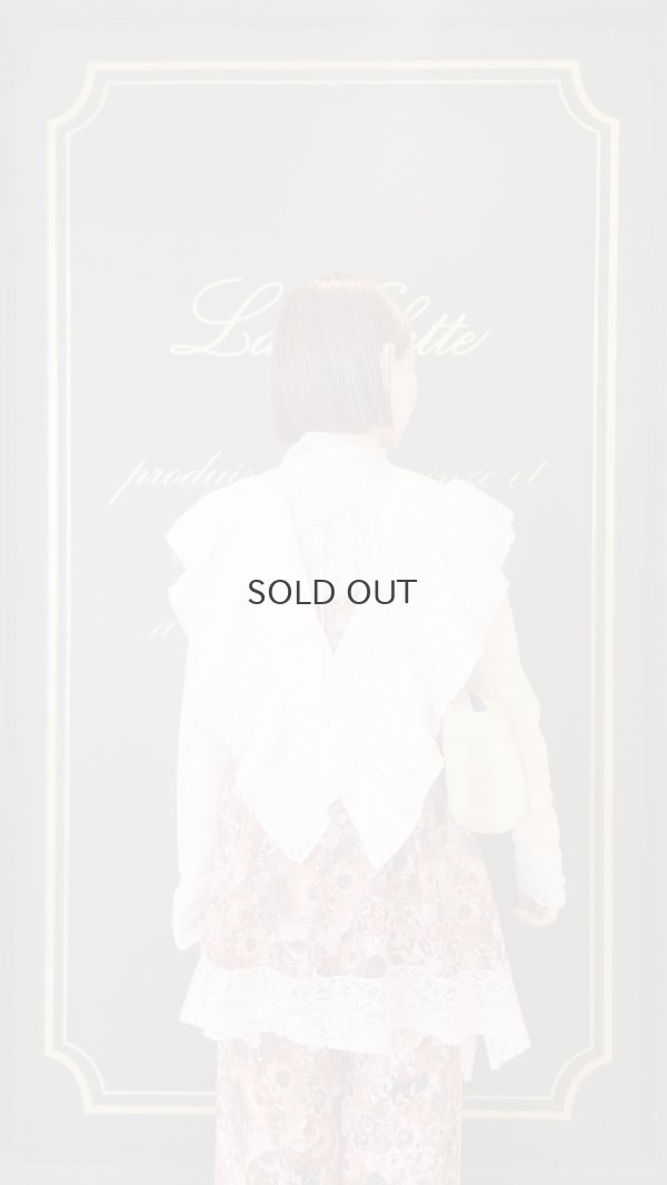 画像21: Khadi Silk Tuck Ruffle Collar (RW)