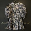 forest flower cotton print blouse (BR)