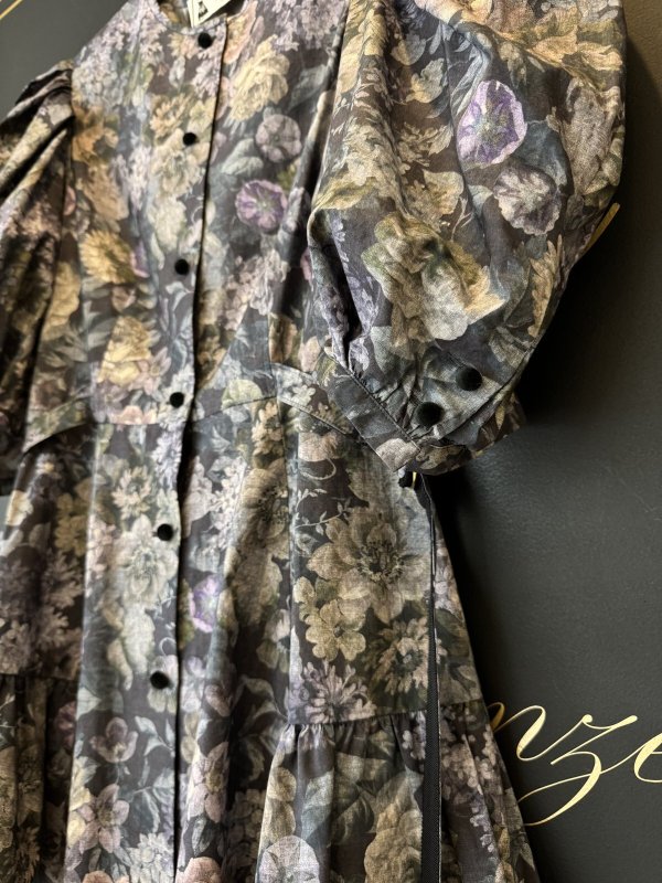 画像6: forest flower cotton print blouse (BR)