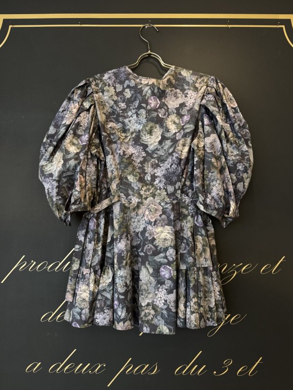 画像2: forest flower cotton print blouse (BR)