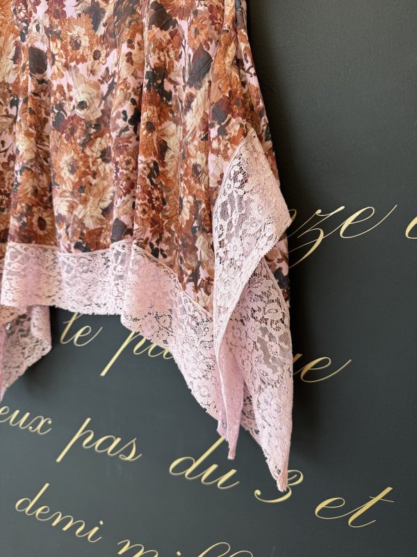 画像5: blossom garden cupro print top (BR)