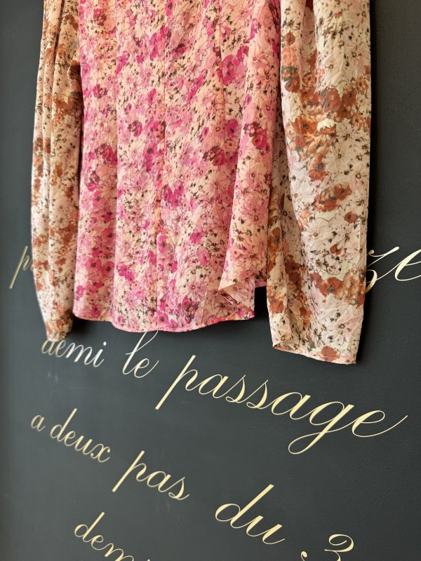 画像8: poetic blossom cupro print top (BR)