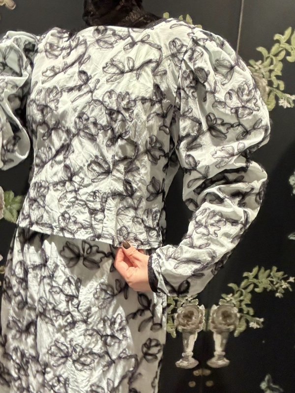 画像8: flower tulle embroidery top (GR)