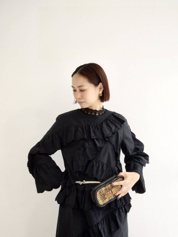 画像10: SALE!! RWDelicia Capsleeve Regular T-neck Top 100956 (BK)