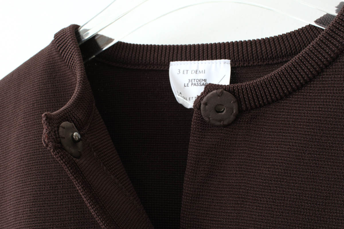 Dot And Stripes Child Woman 別注 Amossaミラノリブ Bigパフスリーブカーディガン Dot And Stripes Child Woman 別注 Amossaミラノリブ Bigパフスリーブカーディガン