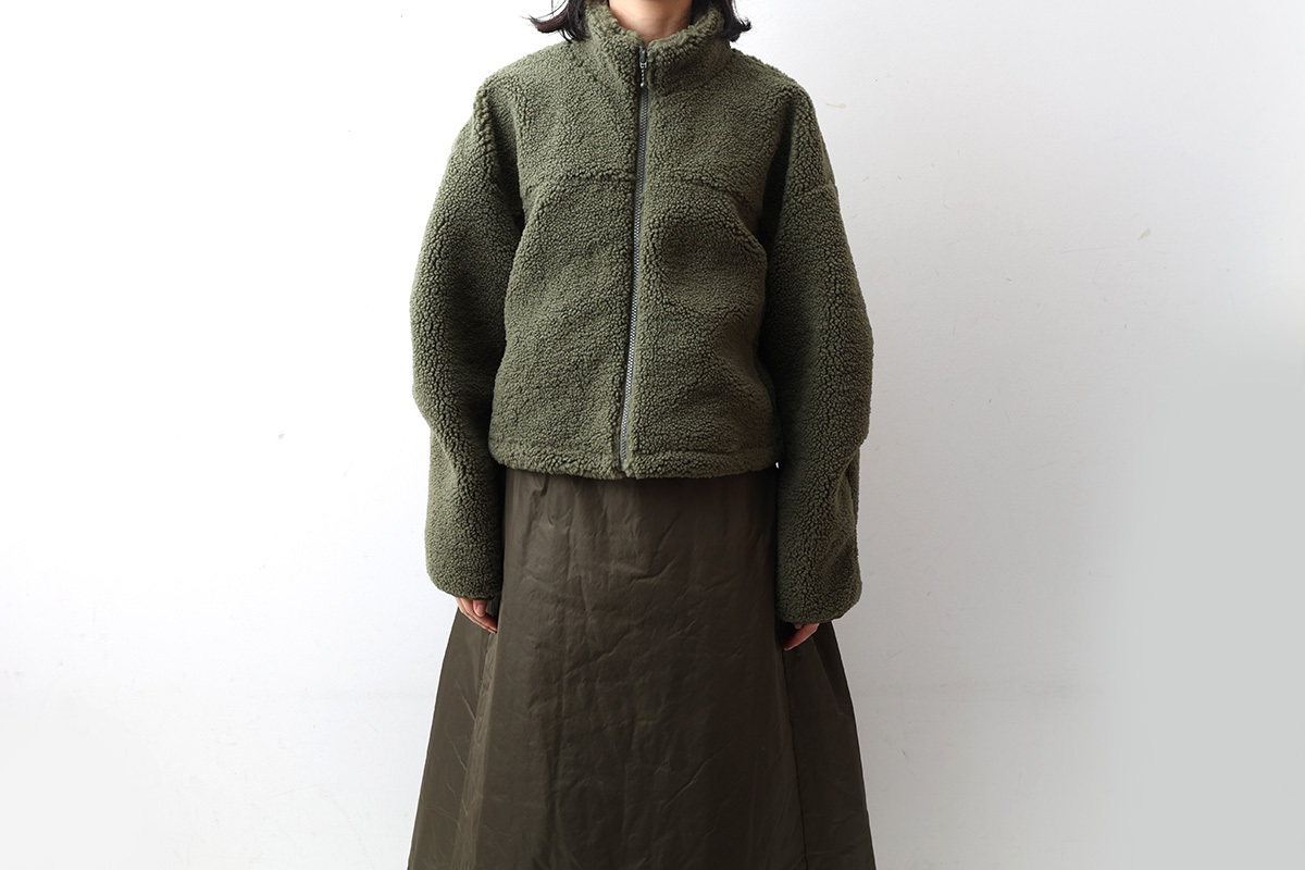 CHILD WOMAN エコペル リサイクルボア ショートブルゾン