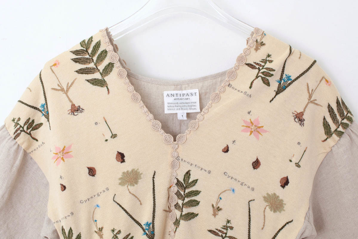 Antipast アンティパスト Botanical Ix Sock Knit One Piece