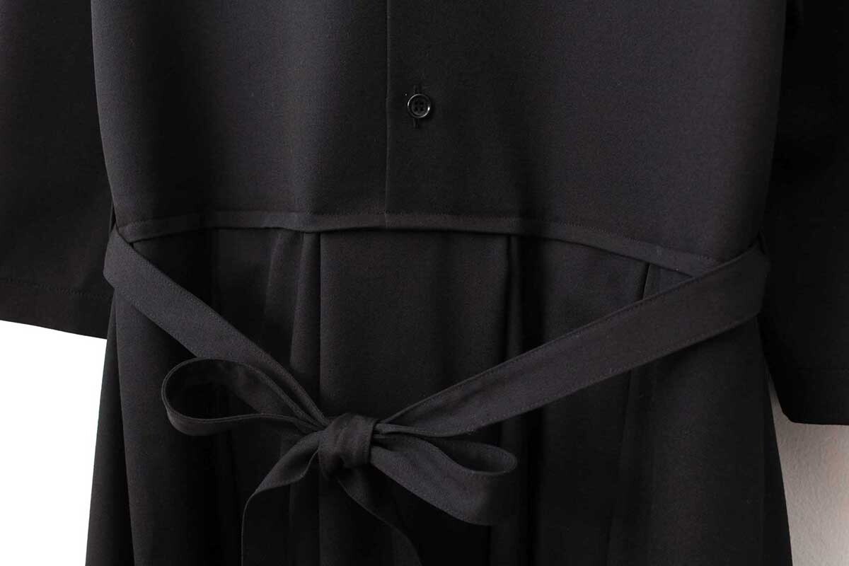 Tricot Comme Des Garcons トリココムデギャルソンウールギャバ丸襟後染ワンピース