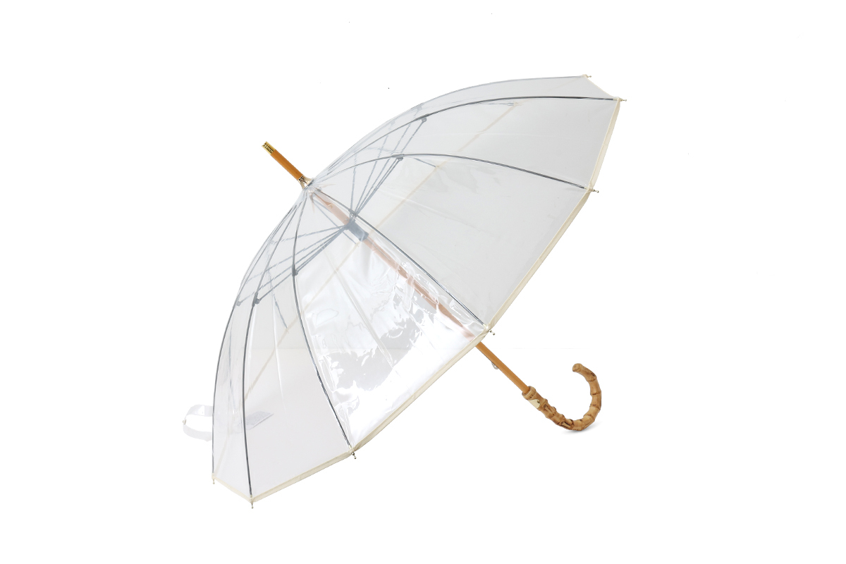 Traditional Weatherwear CLEAR UMBRELLA BAMBOO