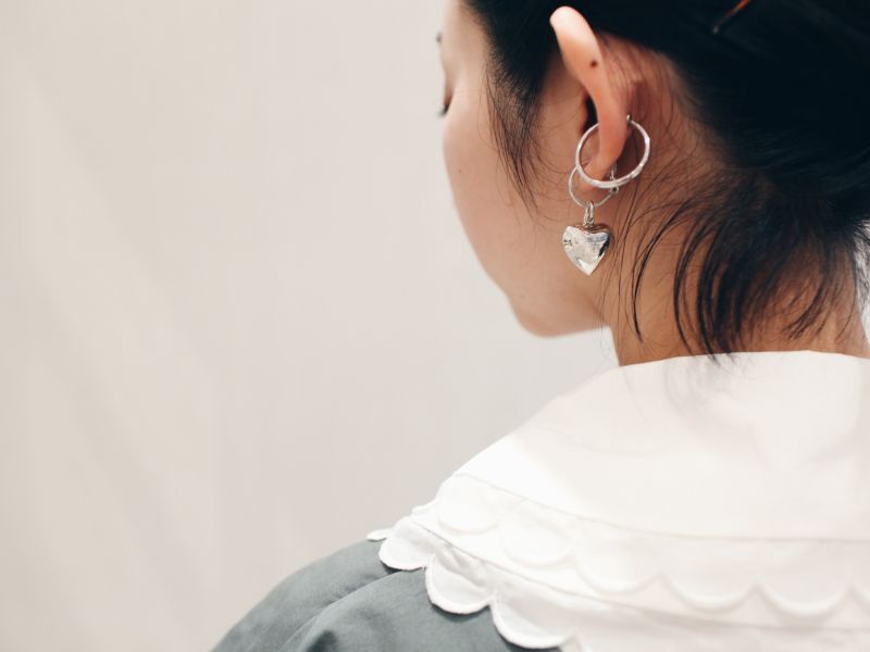 日本産】 petite robe noire プティローブノアー フープイヤリング 