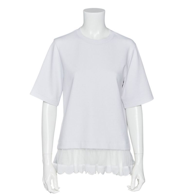 MUVEIL ミュベール 裾スカラップTシャツ