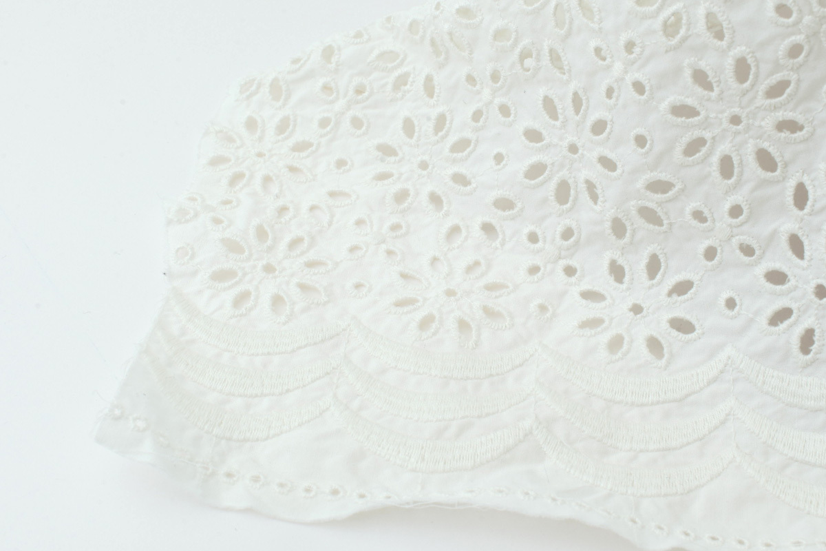 Ebagos エバゴスバスケット デイジー コットンレースかぶせ