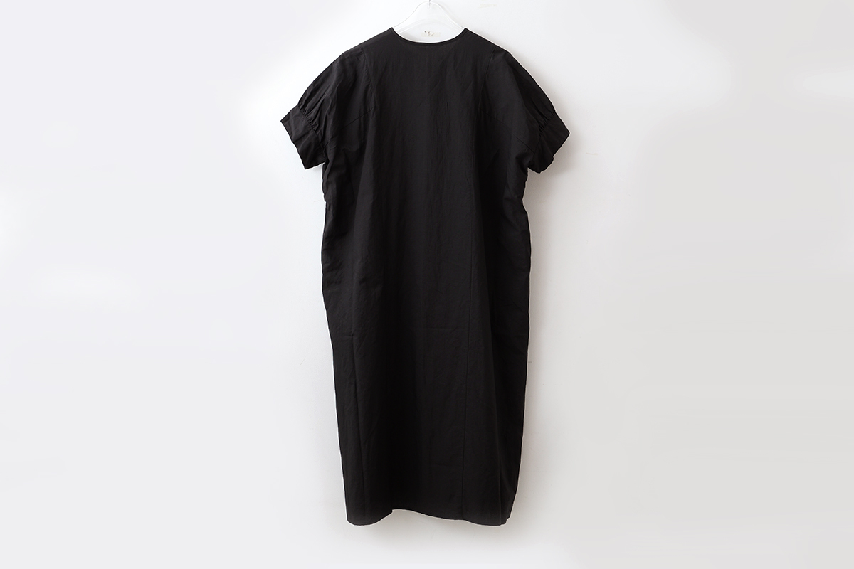 Homspun ホームスパン C Lマット パフスリーブ ワンピース