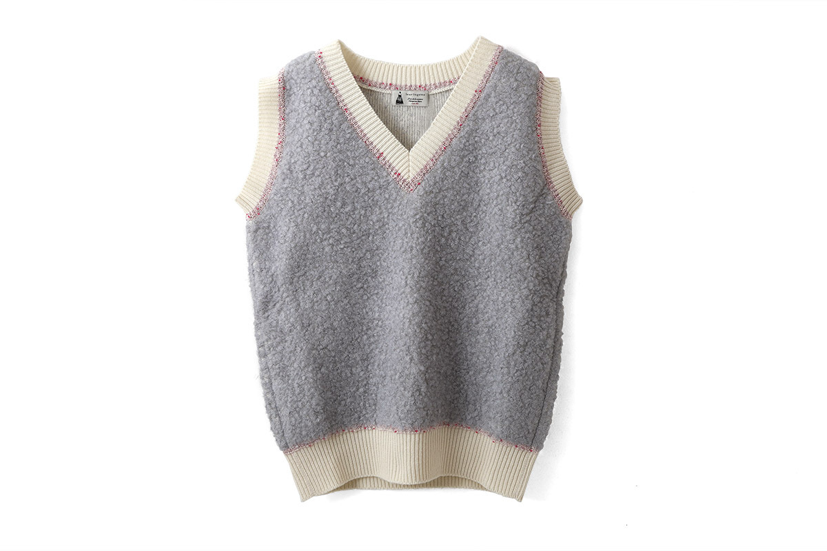 別注カラー!! mohair nylon vest (LGY)