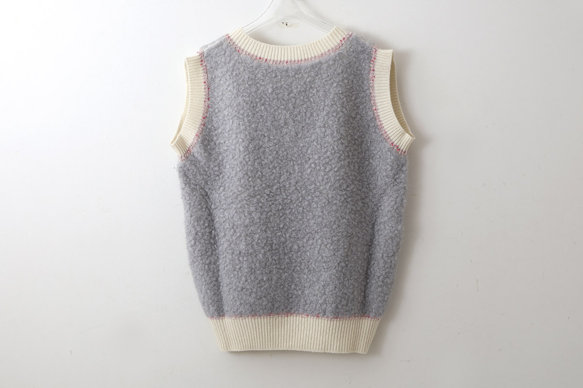 別注カラー!! mohair nylon vest (LGY)