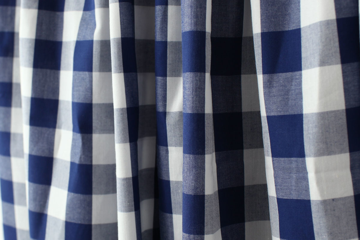 別注 ギンガムチェック ギャザーロングスカート