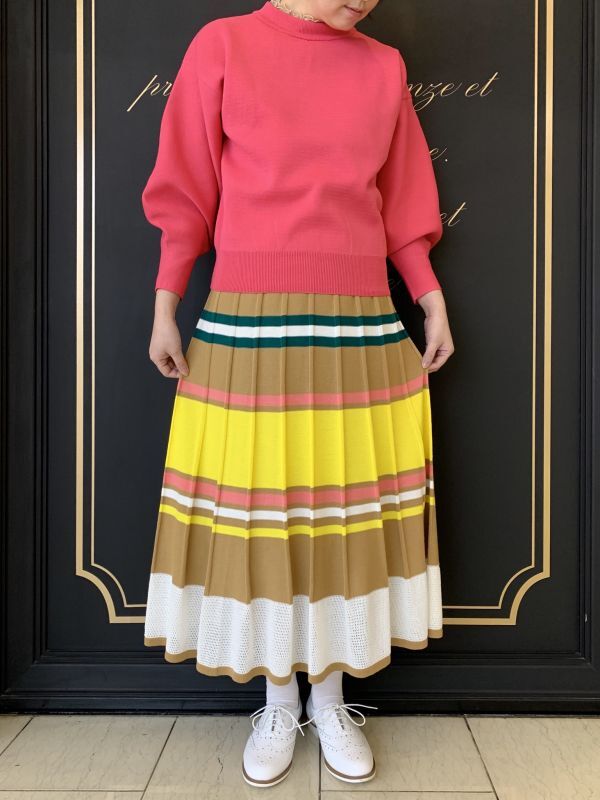 Muveil マルチボーダーニット未使用美品 Rehda Com