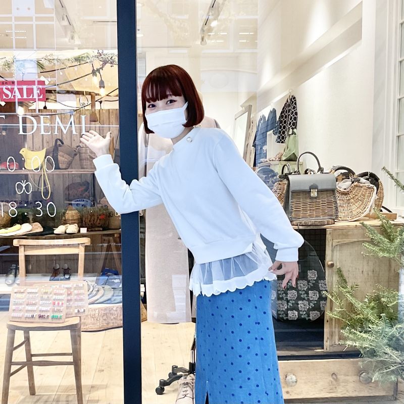 MUVEIL ミュベール 別注!!裾スカラッププルオーバー MUVEIL ミュベール 別注!!裾スカラッププルオーバー