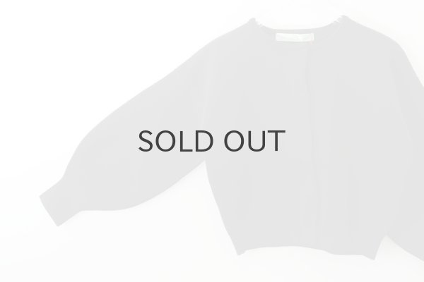 画像4: AMOSSAミラノリブ BIGパフスリーブカーディガン (BK:20) (4)