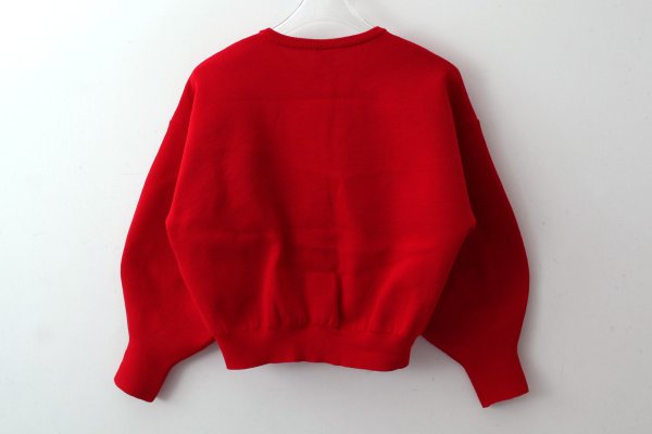 画像2: AMOSSAミラノリブ BIGパフスリーブカーディガン (RD:15) (2)