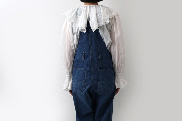 画像18: 80ボイル レースピンタックラッフルケープ衿ブラウス (WH) (18)