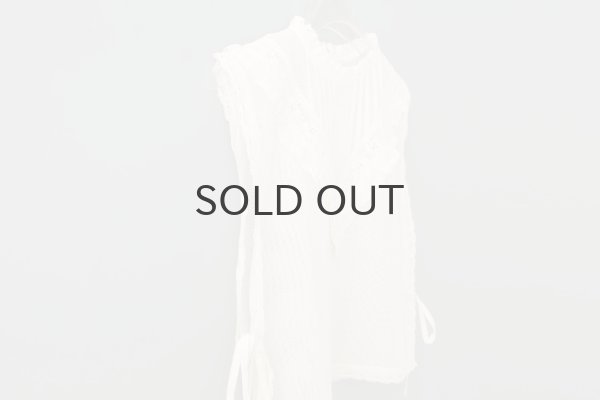 画像6: コットンメッシュ レースノースリーブブラウス (IV) (6)