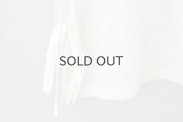 画像7: コットンメッシュ レースノースリーブブラウス (IV) (7)