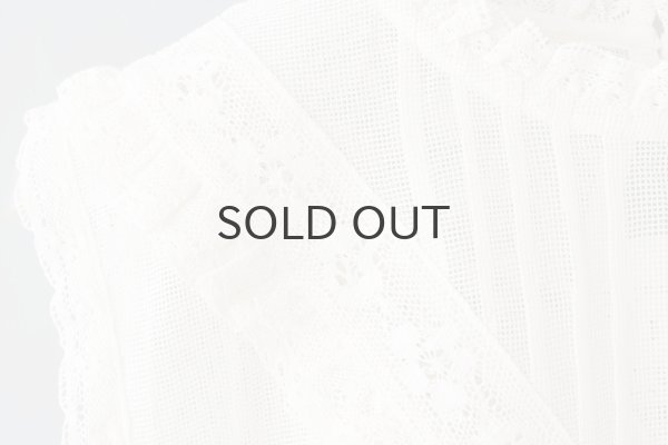 画像5: コットンメッシュ レースノースリーブブラウス (IV) (5)