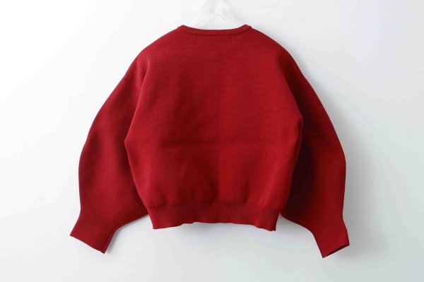 画像2: 別注!! AMOSSAミラノリブ BIGパフスリーブカーディガン (BD:16) (2)