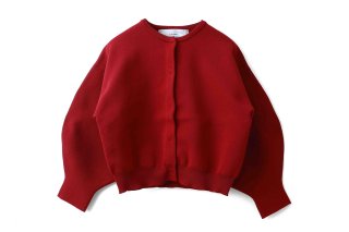 新品未使用 キャズエドゥミAMOSSAミラノリブ BIGパフスリーブカーディガン TDot and Stripes CHILD WOMAN AMOSSAミラノリブパフスリーブ