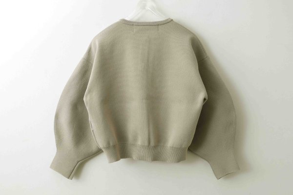 画像2: 別注!! AMOSSAミラノリブ BIGパフスリーブカーディガン (SG:90) (2)