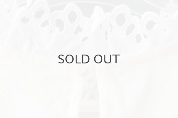 画像8: 30/-天竺 レース襟ノースリインナー(WH) (8)