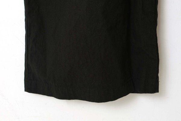 画像8: リネン/コットン ナチュラルトリプルワッシャー フリル オールインワン (BK) (8)