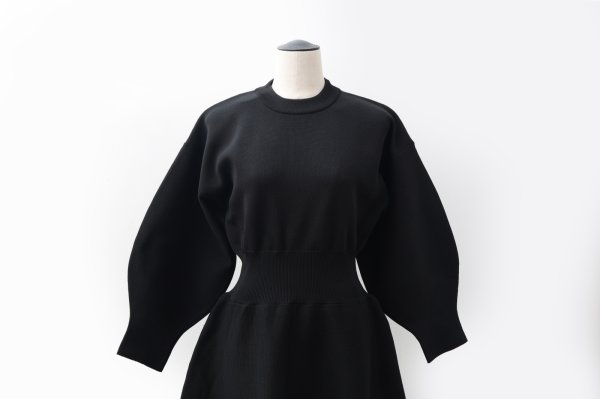画像13: 別注!! AMOSSAミラノリブ フレアワンピース（NV:17） (13)