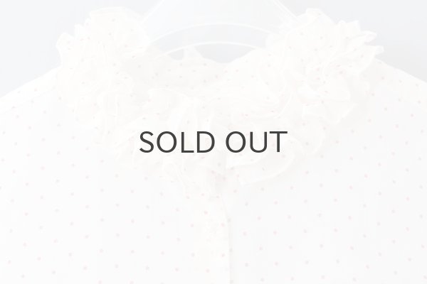 画像5: シアードットプリント 2段フリル襟ブラウス (5)