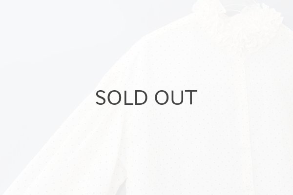 画像3: シアードットプリント 2段フリル襟ブラウス (3)