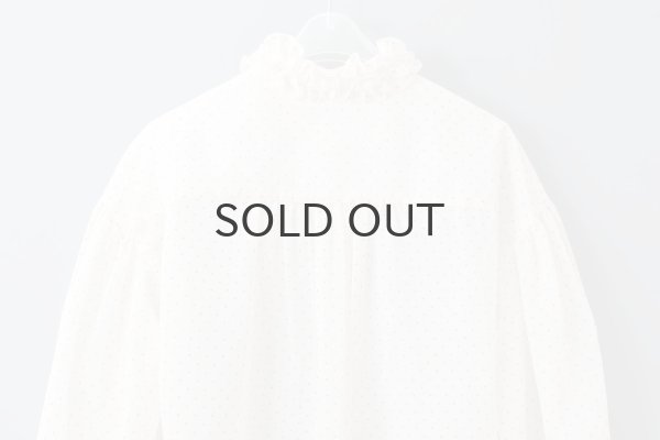 画像7: シアードットプリント 2段フリル襟ブラウス (7)