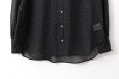 画像6: SALE15%OFF!! シアードットプリント 2段フリル襟ブラウス  (BK) (6)