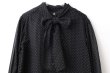 画像4: SALE15％OFF‼︎ シアードットプリント ボウタイブラウス (BK) (4)