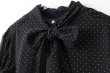 画像5: SALE15％OFF‼︎ シアードットプリント ボウタイブラウス (BK) (5)
