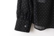 画像11: SALE15％OFF‼︎ シアードットプリント ボウタイブラウス (BK) (11)