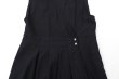 画像5: リネン / コットン ナチュラルトリプルワッシャー apron ワンピース (BK) (5)