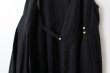 画像4: リネン / コットン ナチュラルトリプルワッシャー apron ワンピース (BK) (4)