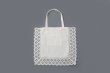 画像2: コットンリネンキャンバス フラワーカットワーク トートBAG (2)