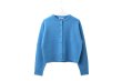 画像1: ラムウール7GG クルーネックカーディガン (BL) (1)